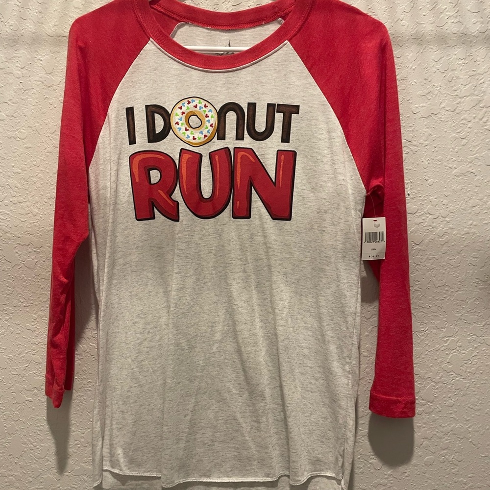 Disney Red and White Donut Long Sleeve Tee